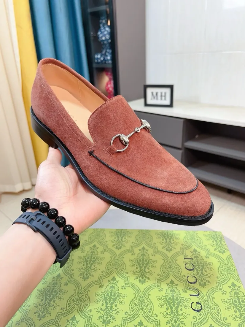 Men's Men's Shoes 💰520🌹🌹【GUCCI】The most popular classic Gucci leather shoes. Synchronized with the official website, the upper is made of Italian first-layer cowhide ➕cowhide lining, with unique brand and unique craftsmanship. Highlighting the hot style of the new year. Stop hesitating, stop wandering, get it now. Number: 38--44